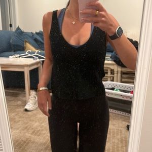 Knit black tank